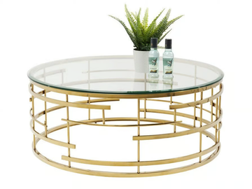 JUPITER - Round glass and steel coffee table by KARE Design - view 2